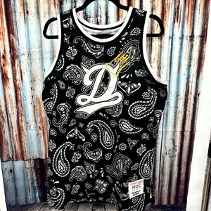 Headgear Classics x Dreamville J. Cole Born Sinner Jersey XL Black Paisley Retro